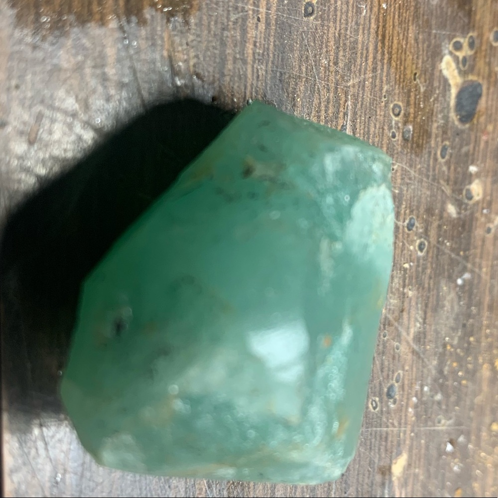 Rough cut Emerald